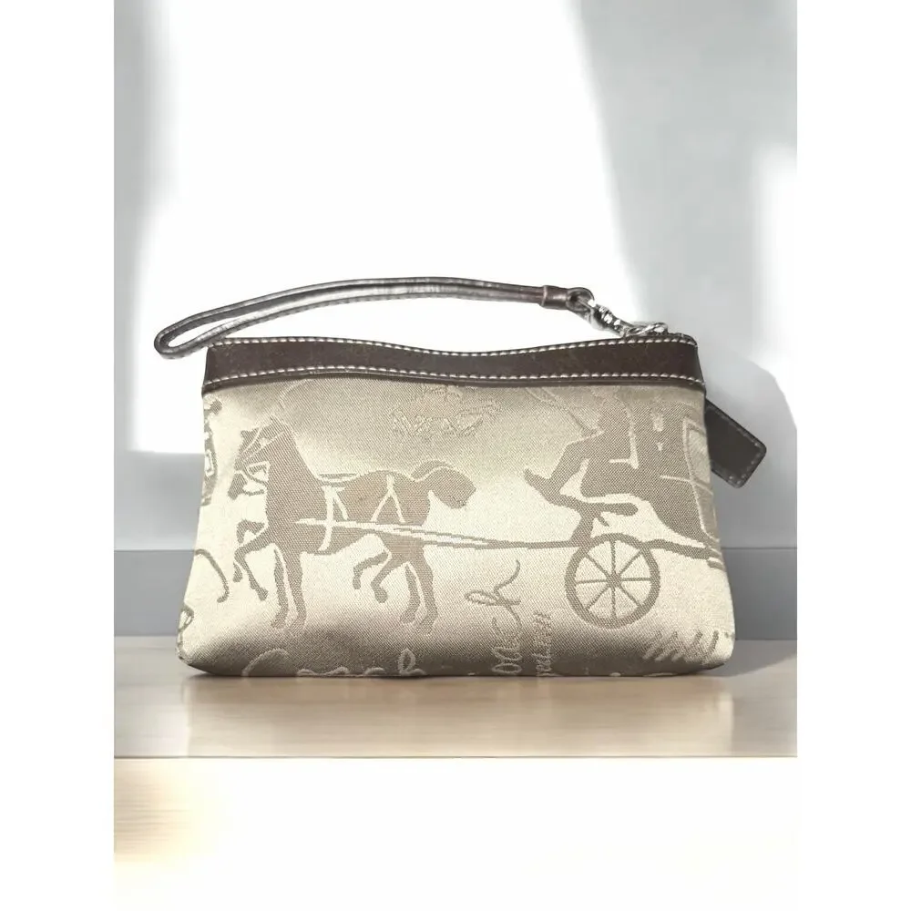 Y2K Coach F14888 1941 Horse & Carriage Flap Bag & Pleated Wristlet